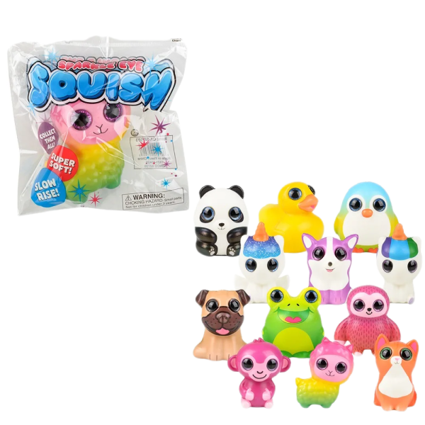 3.5" Sparkle Eye Squishy animal